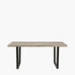 Marca Sand Wash Acacia Wood and Black Metal Dining Table