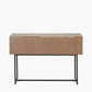 Marca Sand Wash Acacia Wood and Black Metal 1 Drawer Console Table
