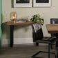 Pahoja Oak Finish Mango Wood and Black Metal Console Table