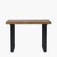 Pahoja Oak Finish Mango Wood and Black Metal Console Table