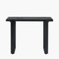 Mashu Matt Black Mango Wood and Black Metal Console Table
