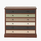 Loft Sage Multicoloured Pine Wood 6 Drawer Unit