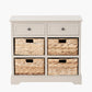 Devonshire Putty Pine Wood 2 Drawer 4 Basket Unit