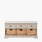 Devonshire Putty Pine Wood 3 Drawer 3 Basket Unit
