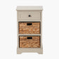Devonshire Putty Pine Wood 1 Drawer 2 Basket Unit
