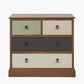 Loft Sage Multicoloured Pine Wood 4 Drawer Unit