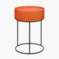 Hugo Tobacco Wood Veneer and Black Metal Storage Table