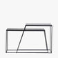 Mashiko S/2 Black Ash Veneer and Black Metal Console Tables