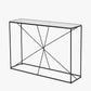 Roxy Glass and Black Metal Console Table