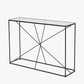 Roxy Glass and Black Metal Console Table