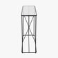 Roxy Glass and Black Metal Console Table
