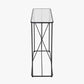 Roxy Glass and Black Metal Console Table