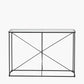 Roxy Glass and Black Metal Console Table