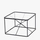 Roxy Glass and Black Metal Coffee Table