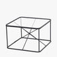 Roxy Glass and Black Metal Coffee Table