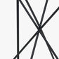 Roxy Glass and Black Metal Side Table