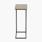 Soho Natural Wood Veneer and Black Metal Supper Side Table