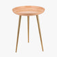 Seline Apricot Enamel and Gold Metal Side Table