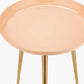 Seline Apricot Enamel and Gold Metal Side Table