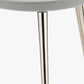 Seline Grey Enamel and Silver Metal Side Table