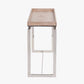 Evelyn Natural Antique Finish Mango Wood and Silver Metal Console Table