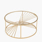 Liberty Glass and Gold Metal Coffee Table