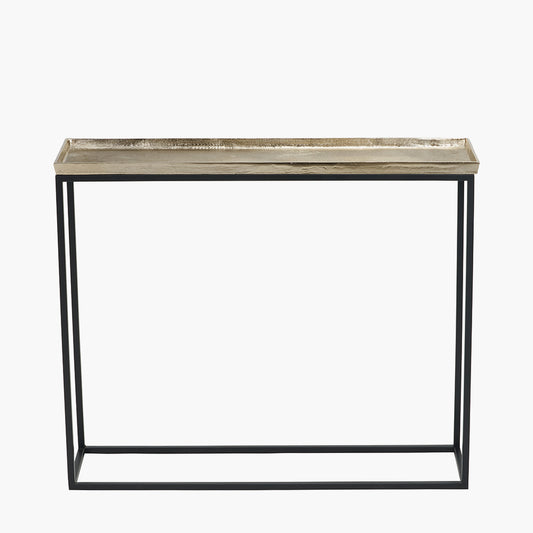 Franklin Gold Cast and Black Metal Console Table