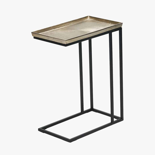 Franklin Gold Cast and Black Metal Supper Side Table
