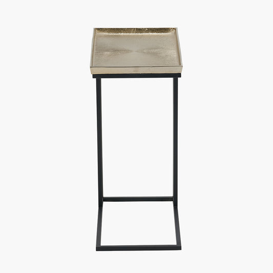 Franklin Gold Cast and Black Metal Supper Side Table
