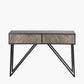 Verde Black Mango Wood and Stone Veneer 2 Drawer Console Table