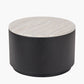Remy White Marble Effect and Black Metal Storage Coffee Table