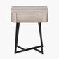 Ukiah Grey Oak Veneer and Black Metal 1 Drawer Unit