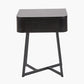 Ukiah Black Ash Veneer and Black Metal 1 Drawer Unit