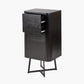 Ukiah Black Ash Veneer and Black Metal 5 Drawer Tall Unit