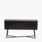 Ukiah Black Ash Veneer and Black Metal 2 Door 2 Drawer Sideboard