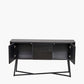 Ukiah Black Ash Veneer and Black Metal 2 Door 2 Drawer Sideboard