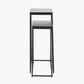 Mashiko S/2 Black Ash Veneer and Black Metal Side Tables