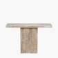 Elkton Concrete Effect Wood Veneer Groove Detail Console Table