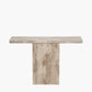 Elkton Concrete Effect Wood Veneer Groove Detail Console Table
