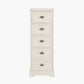 Croft Linen Pine Wood 5 Drawer Tall Unit
