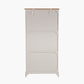 Fairford Parchment White Pine and Oak Wood 5 Shelf Unit