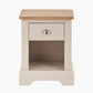 Fairford Parchment White Pine and Oak Wood 1 Drawer Unit