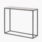 Kalani White Marble and Black Metal Rectangular Console Table