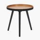 Hammond Natural and Black Pine Wood Side Table
