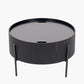Henderson Black Wood and Black Metal Storage Coffee Table