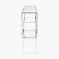 Aleandra Clear Glass and Silver Metal Console Table
