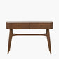 Elias Dark Ash Wood Retro 2 Drawer Console Table