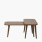 Elias Dark Ash Wood Retro Set of 2 Coffee Tables