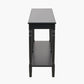 Heritage Black Pine Wood Large Console Table