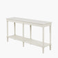 Heritage Elizabeth White Pine Wood Large Console Table